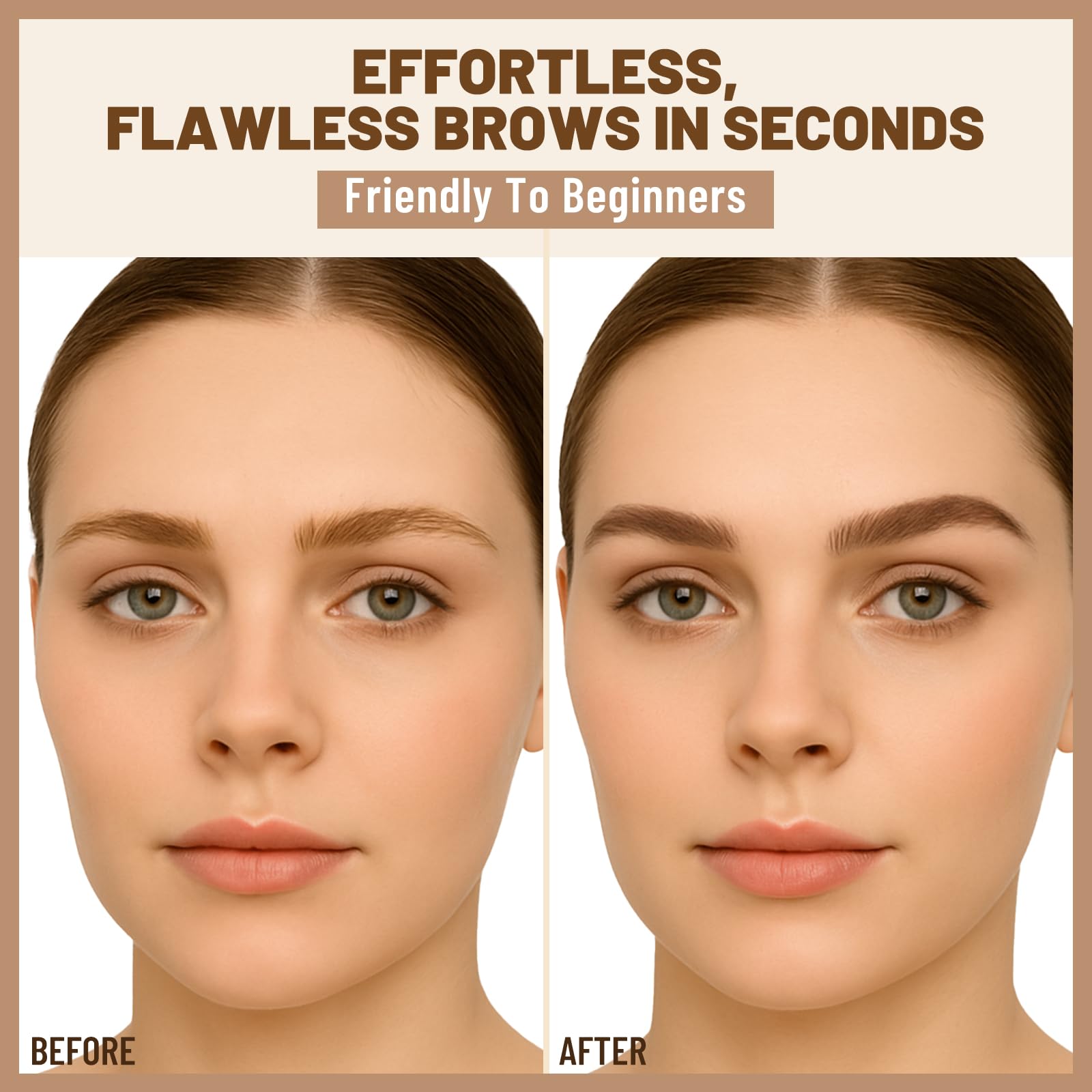 UCANBE poudre-finition-sourcils, fini mat et tenue plus longue sans transfert.