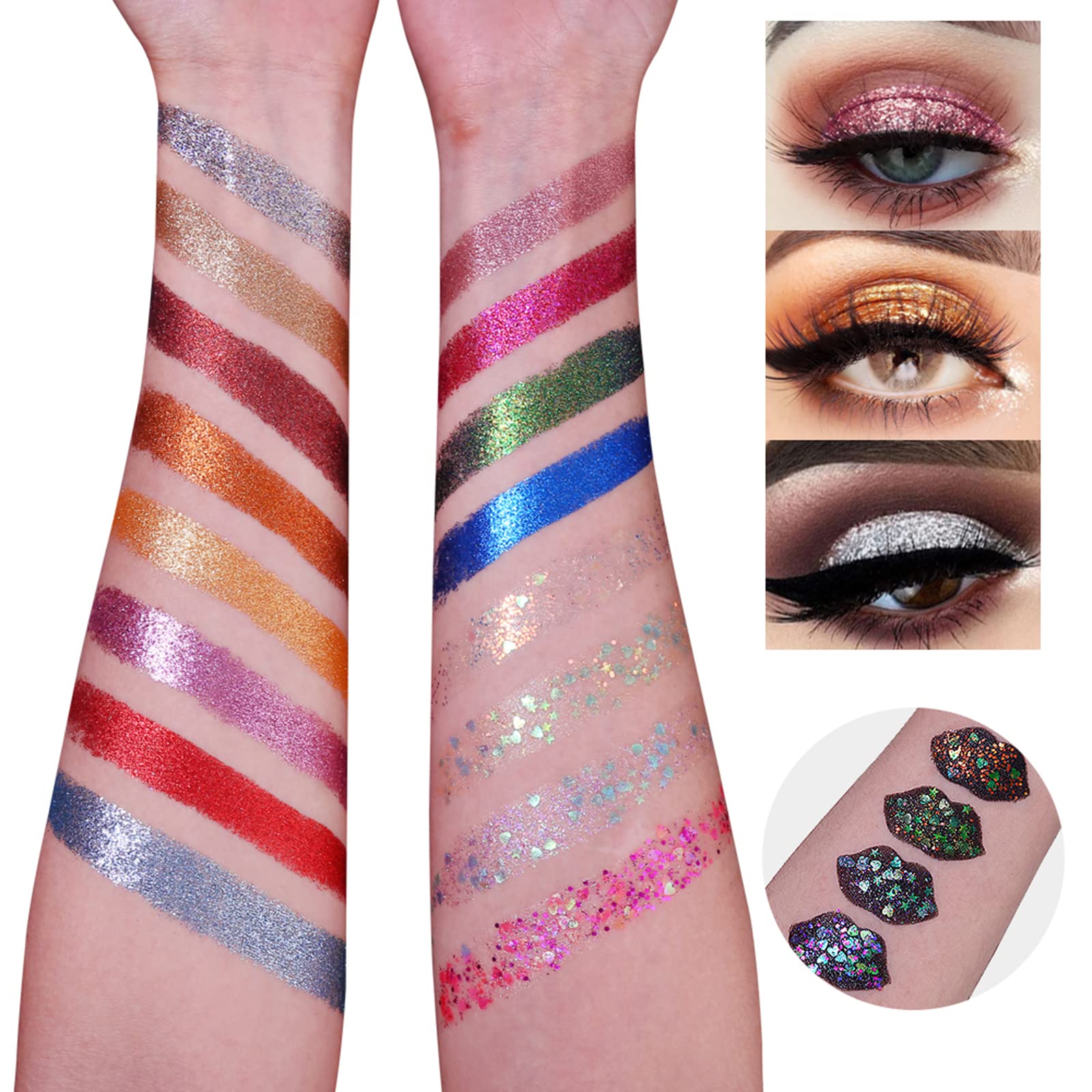 UCANBE Pro Paillettes Pressées, couleur durable et brillance facile