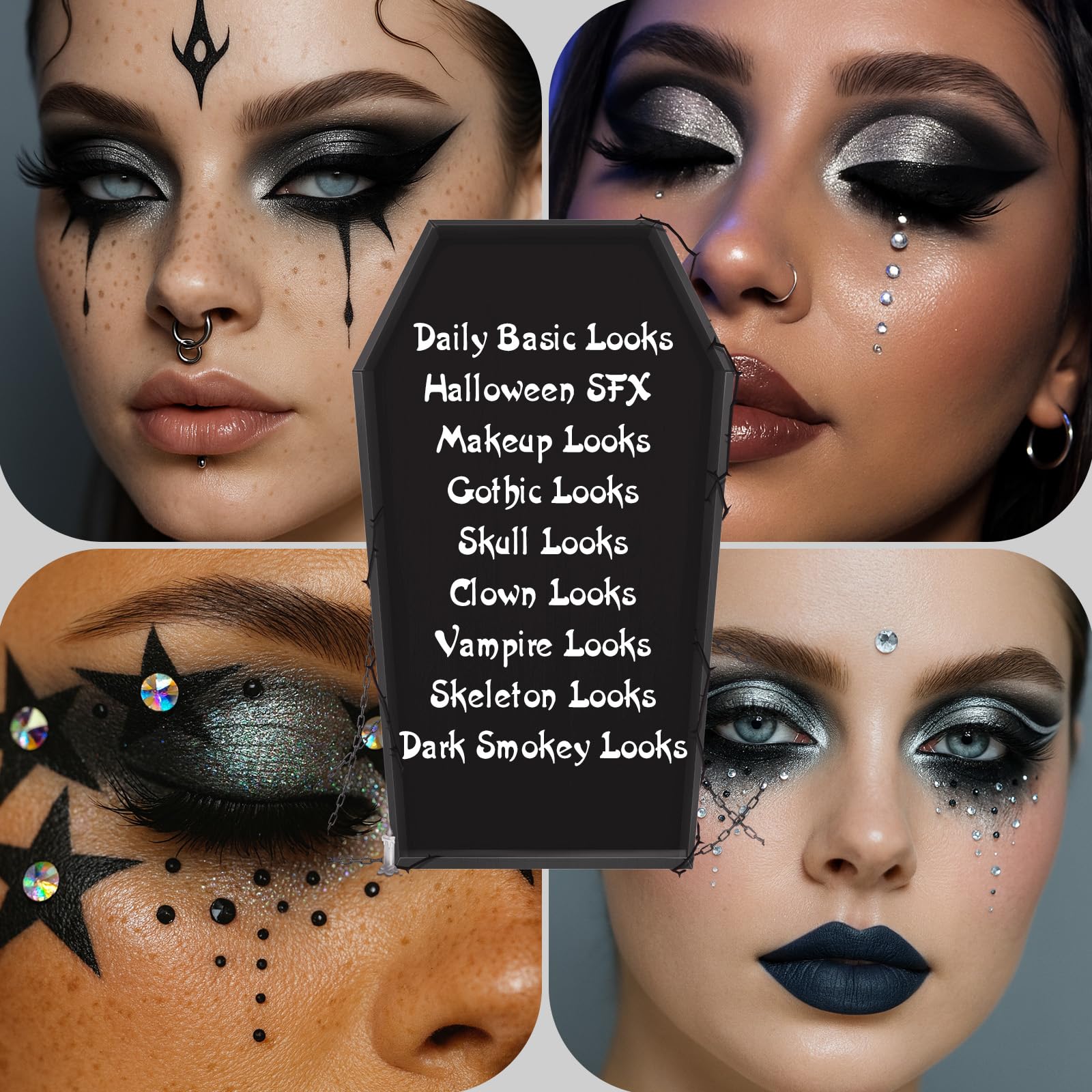 UCANBE Smokey Black: mélange de mats et foils pour styles variés.