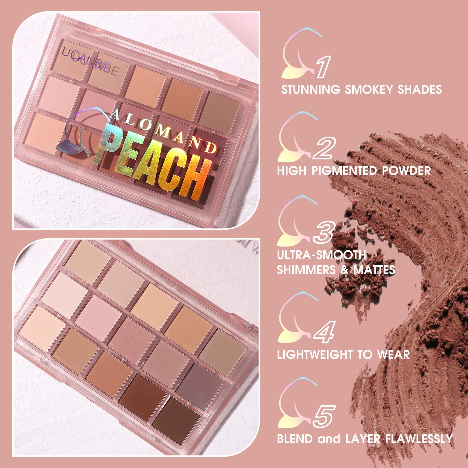 UCANBE teintes beige rose camel taupe: rendu naturel et facile à estomper