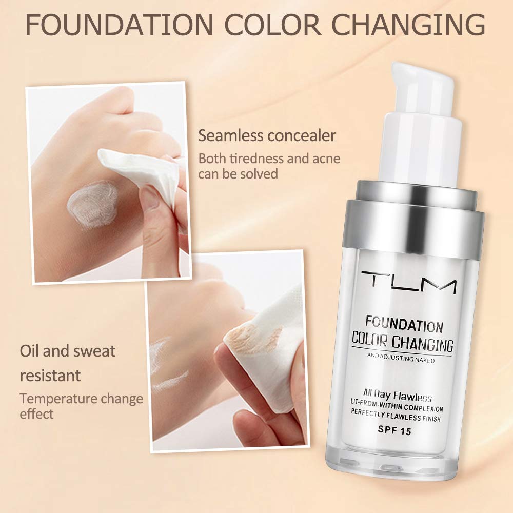 UCANBE TLM foundation bottle displayed with SPF 15 protection for daytime wear
