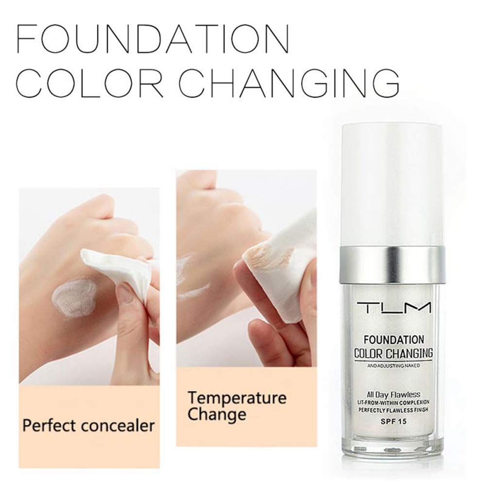 UCANBE TLM foundation sponge duo in use for even makeup application