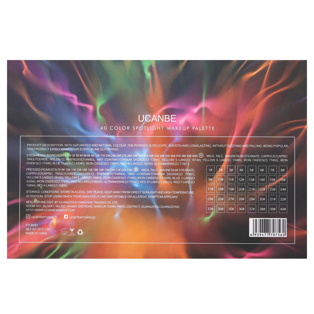 UCANBE Spotlight Palette utilisation quotidienne polyvalente