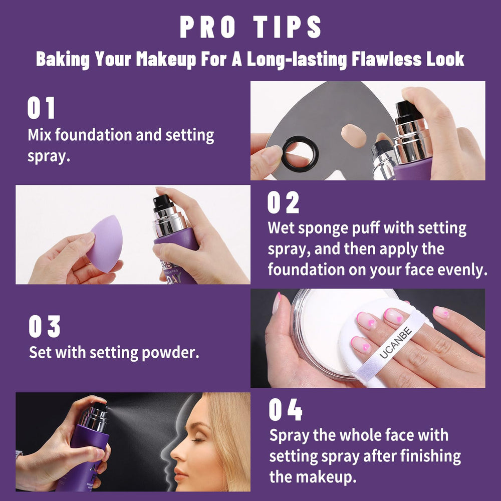 UCANBEMAKEUP: fixateur hydratant prêt à l'emploi avant et après maquillage.
