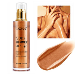 UCANBEMAKEUP huile-brillance-corps 100ml pour une peau radieuse et subtile.