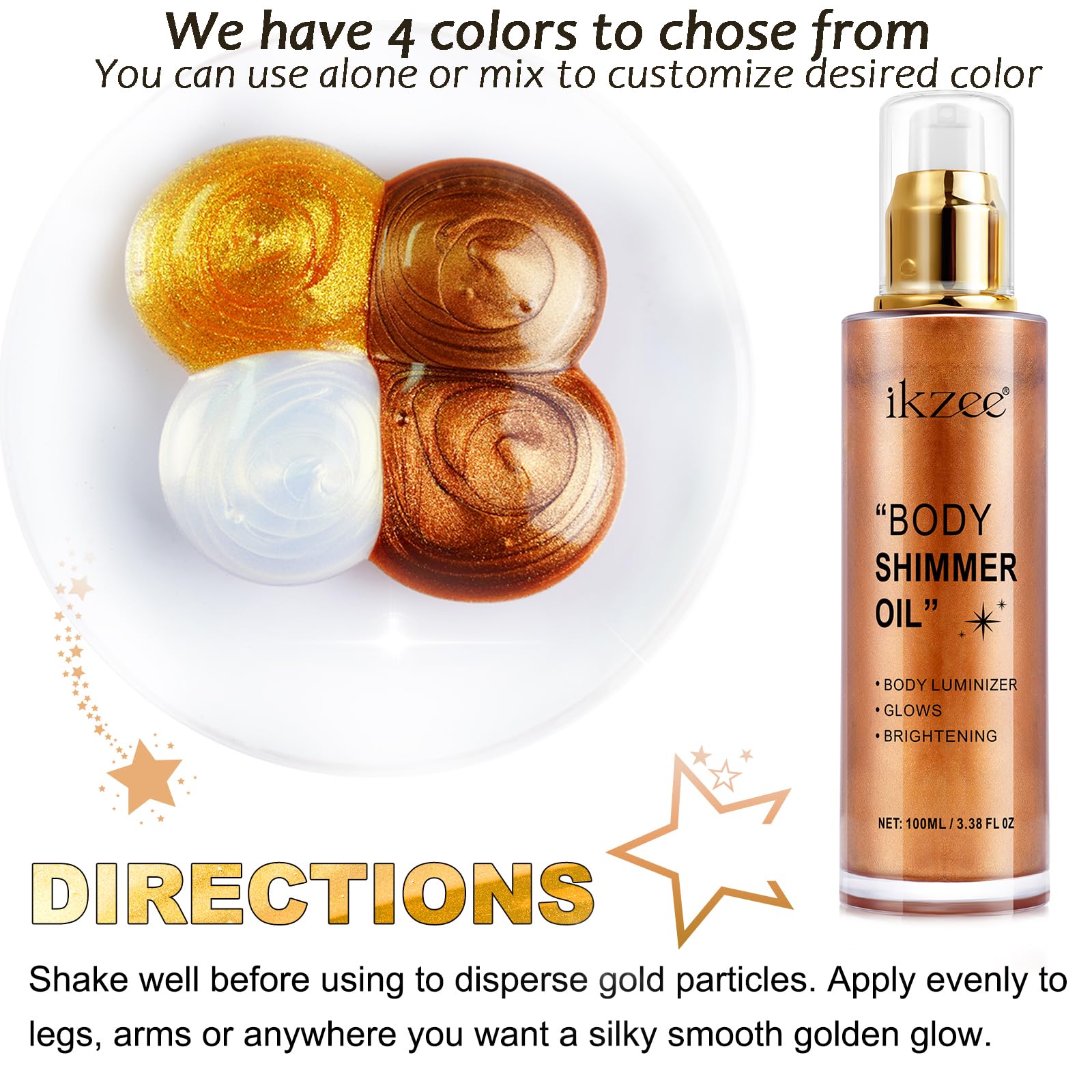 UCANBEMAKEUP illuminateur-liquide-visage-corps éclat durable et naturel.