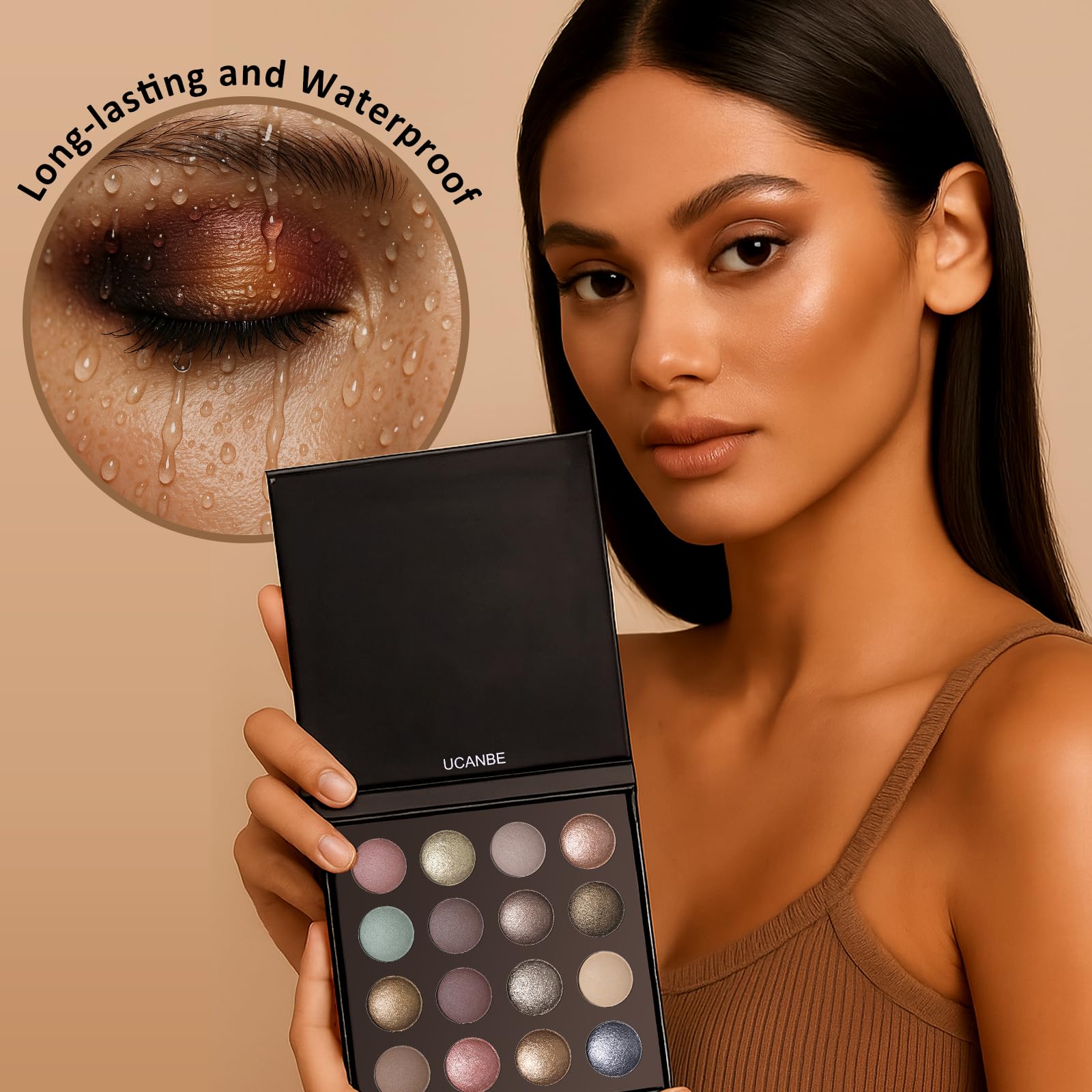 Regard expressif UCANBEMAKEUP avec palette et pinceaux inclus