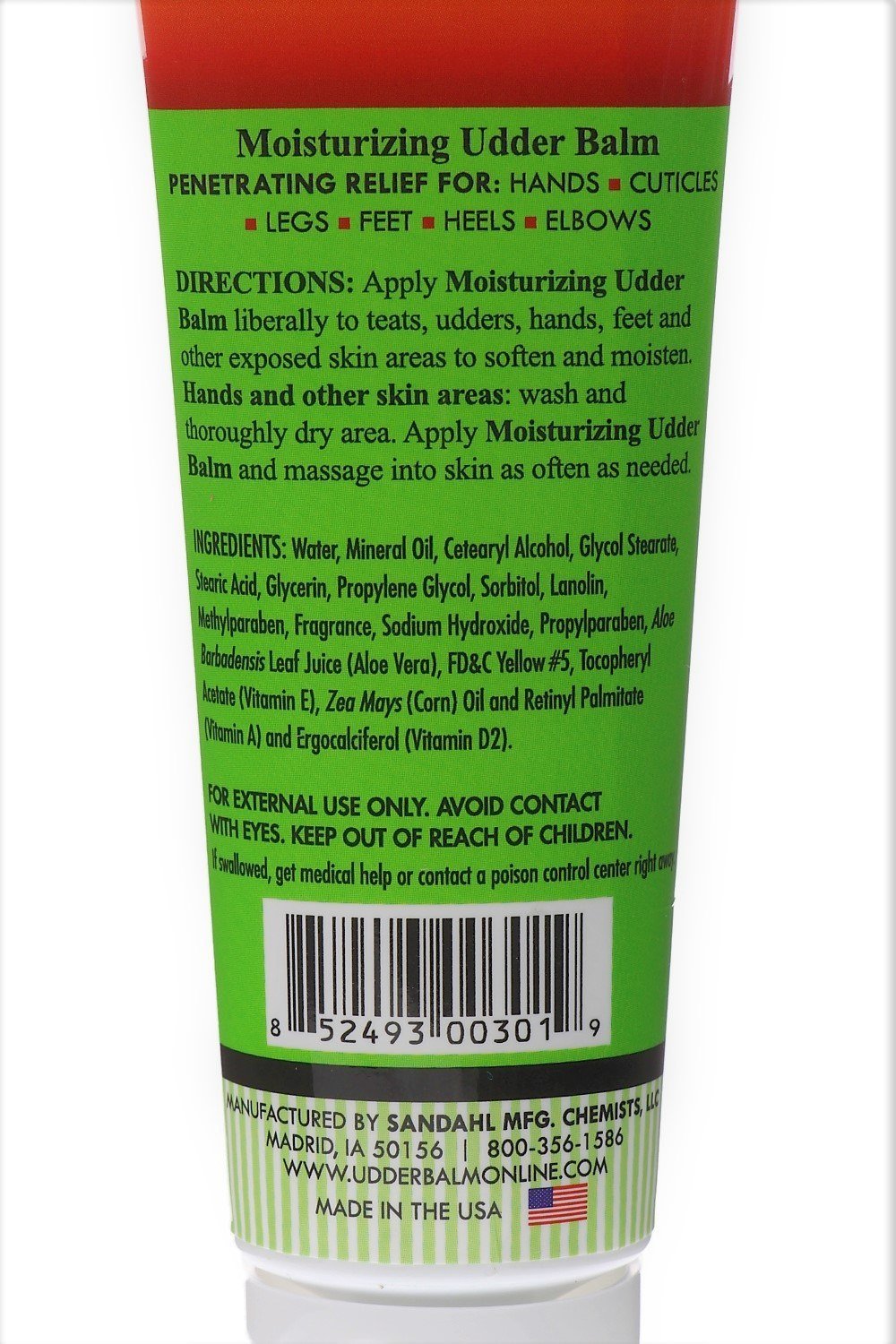 Udder Balm, application sur peau quotidienne, soulage irritations et protège des agressions climatiques.