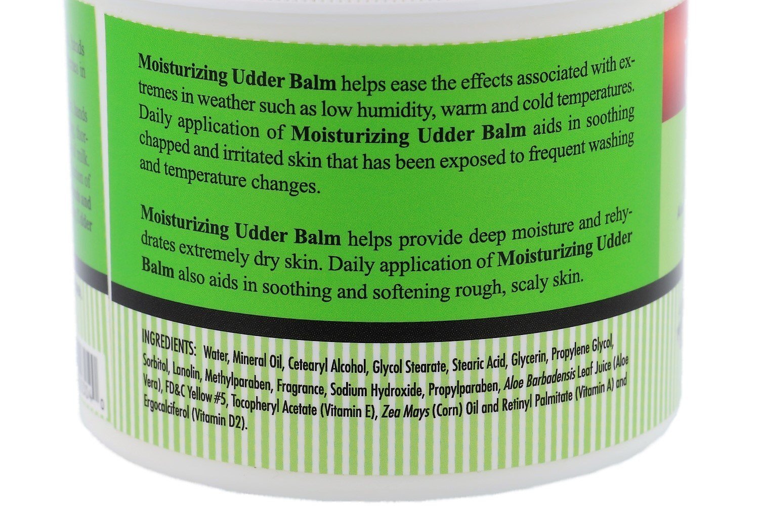 Udder Balm, texture dense, application facile sur mains et zones sèches.