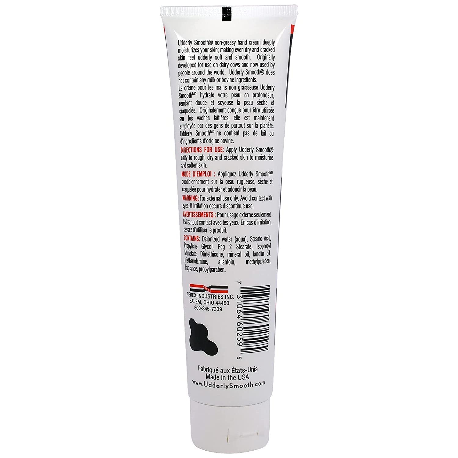 Udderly Smooth Crème Mains bouteille pompe pour application pratique.