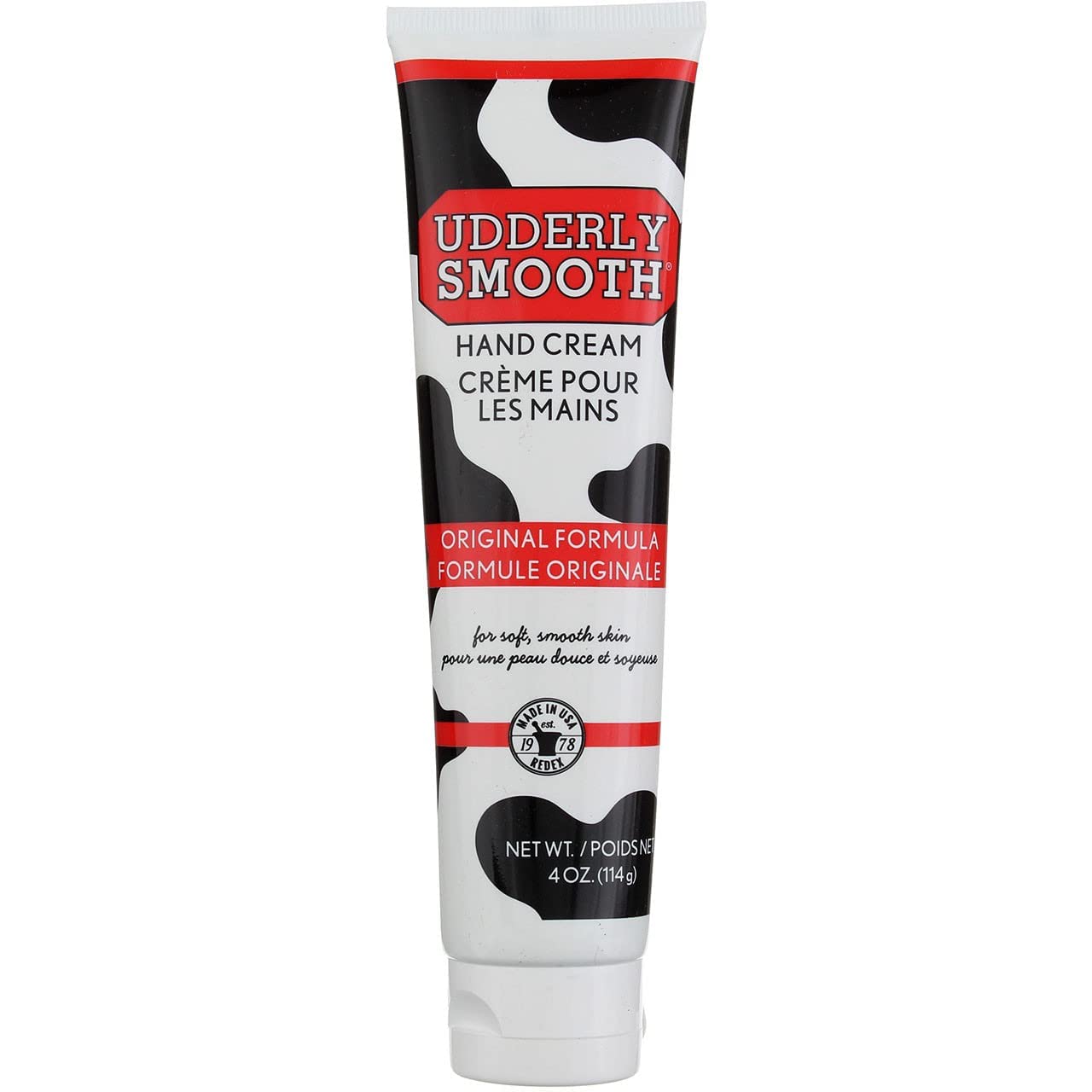 Udderly Smooth Crème Mains emballage pack 4oz avec hydratation légère.