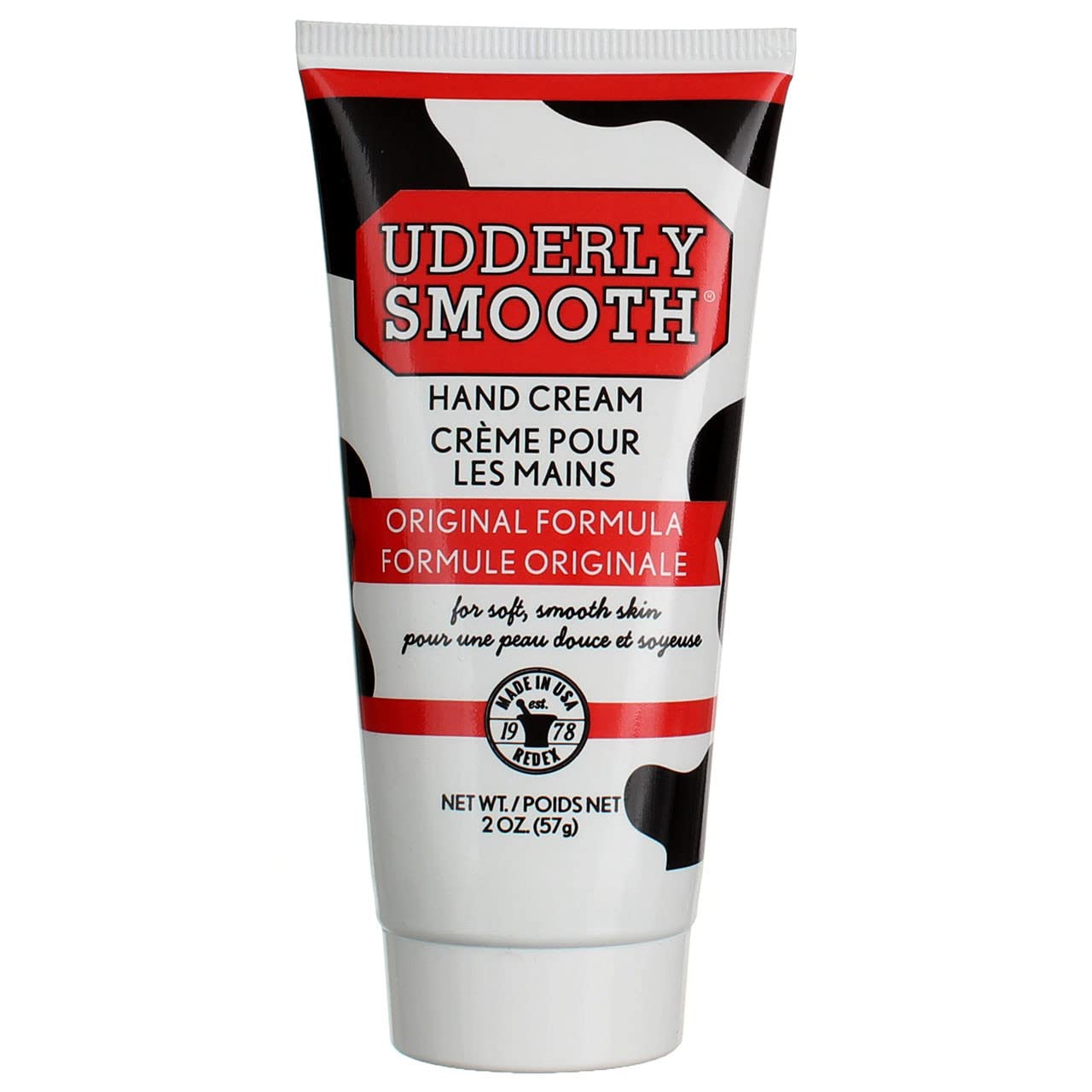 Udderly Smooth crème mains format 56 g, pratique en voyage et au travail.