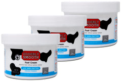 Udderly Smooth Crème Pieds Beurre Karité, emballage trio, hydratation durable.