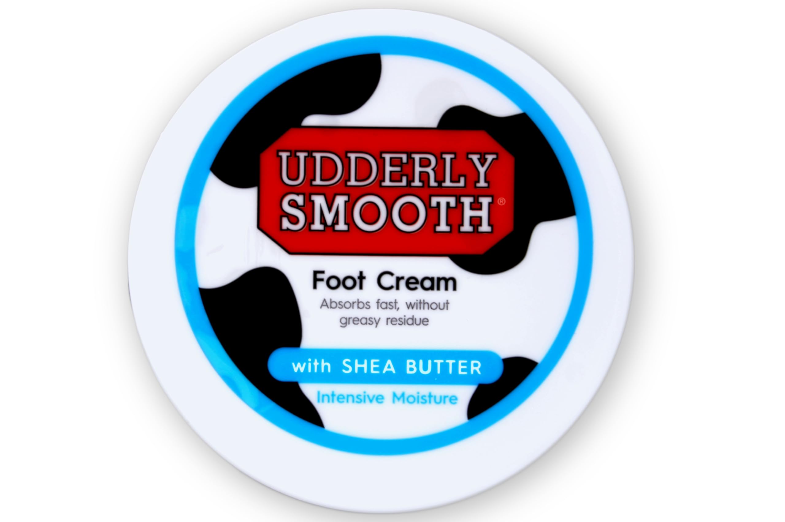 Crème pour pieds Udderly Smooth fabriquée aux États-Unis, soin nourrissant.