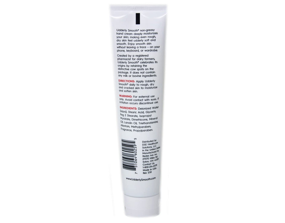 parfum léger udderly-smooth, sensation fraîche après utilisation.