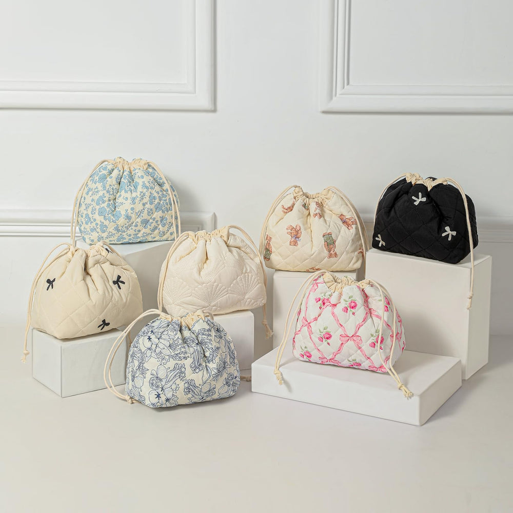 Cadeau pratique pour femmes et filles, motif fleuri bleu.