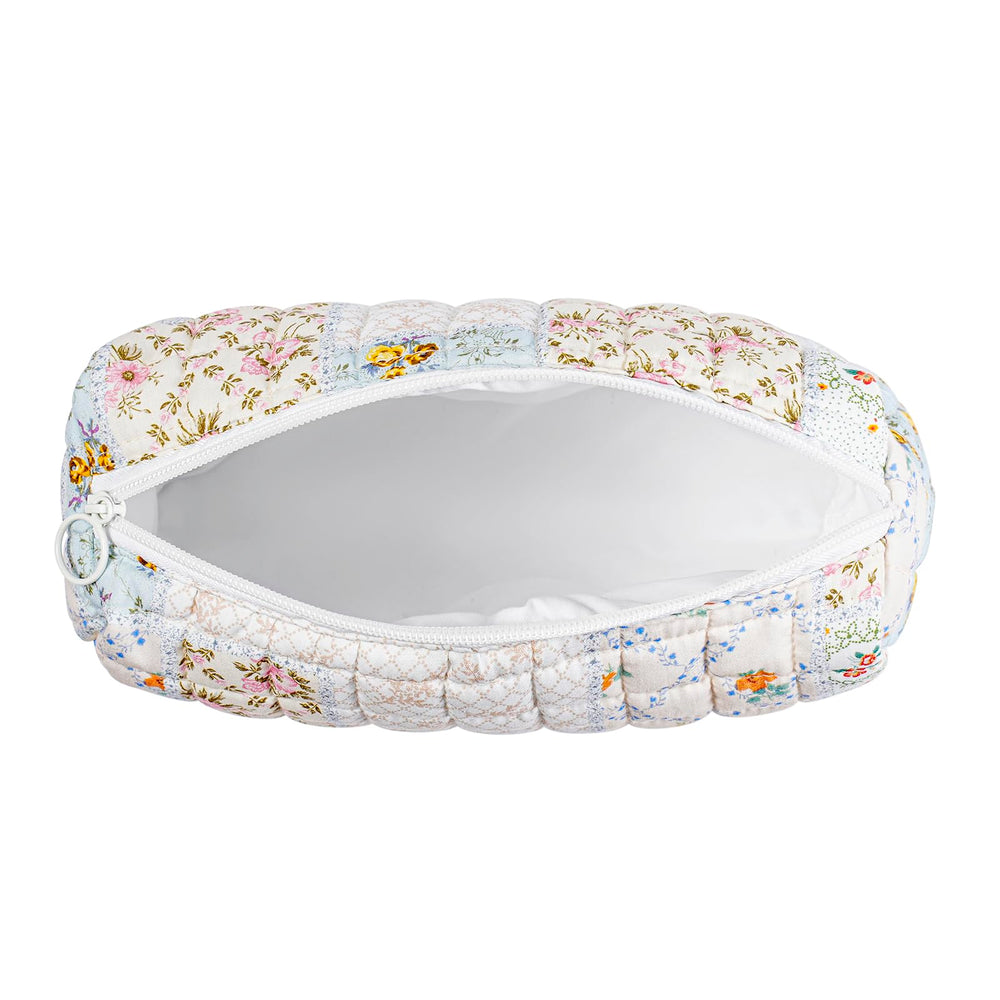 Etui soins visage florale uekeboag, parfait pour organiser crèmes et soins lors des déplacements.