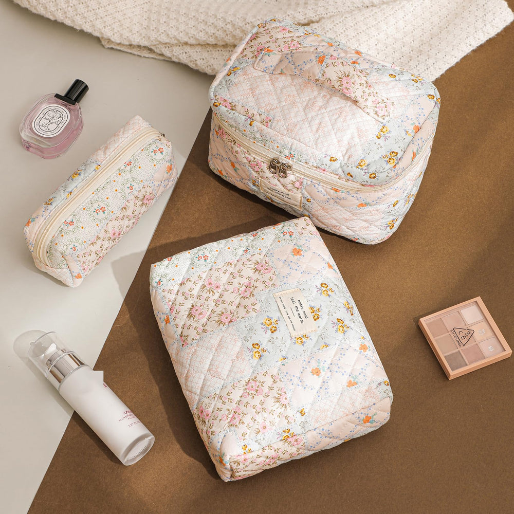 Pochette cosmétiques compacte florale uekeboag, pratique pour un rangement malin.