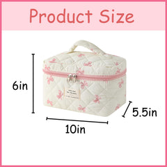 Trousse cosmétique uekeboag florale coton rose, accès rapide à vos produits.