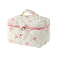 Trousse maquillage uekeboag matelassée florale, rangement spacieux pour vos essentiels en voyage.