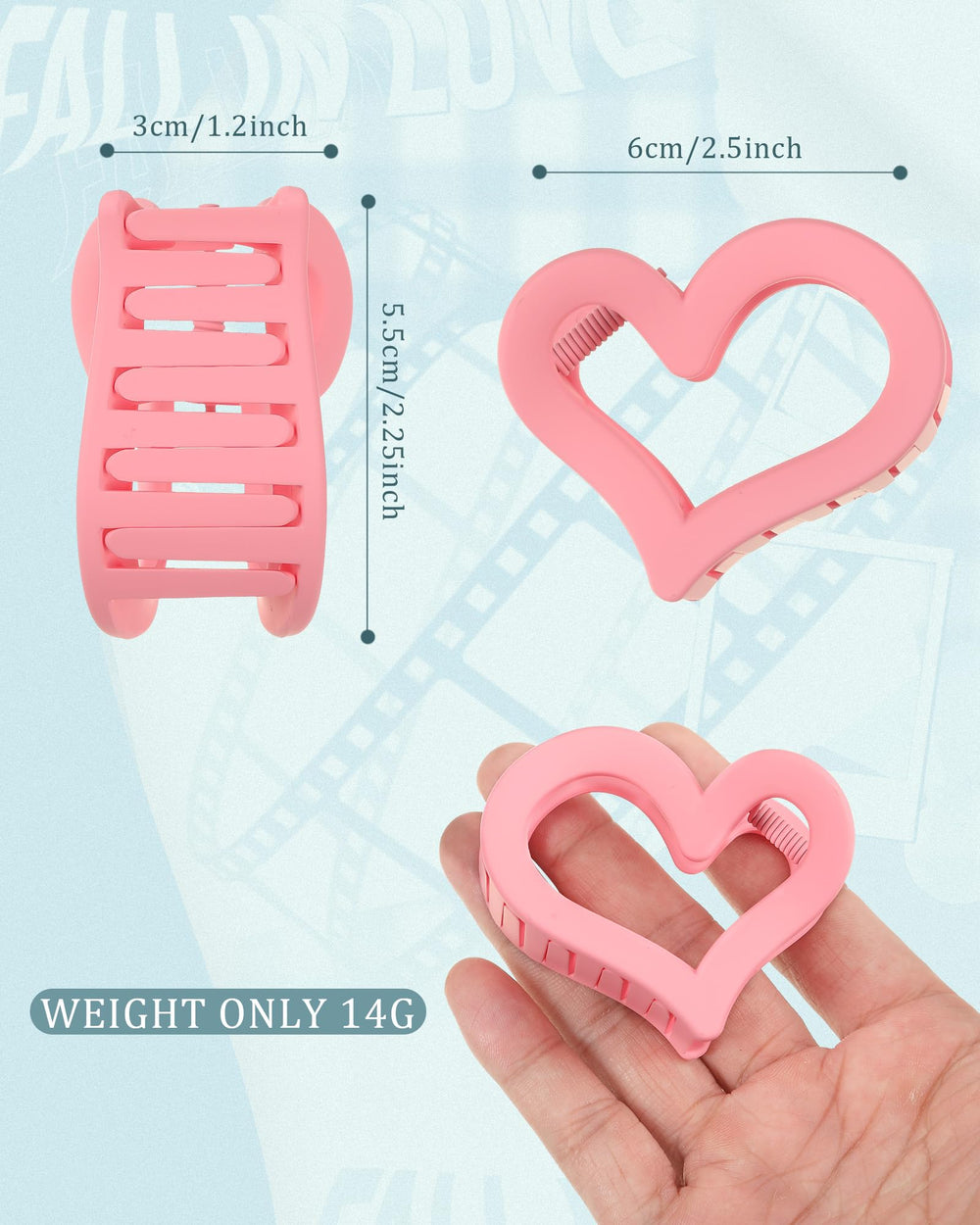Pince cœur rose mat Ufgin pour un look élégant et durable