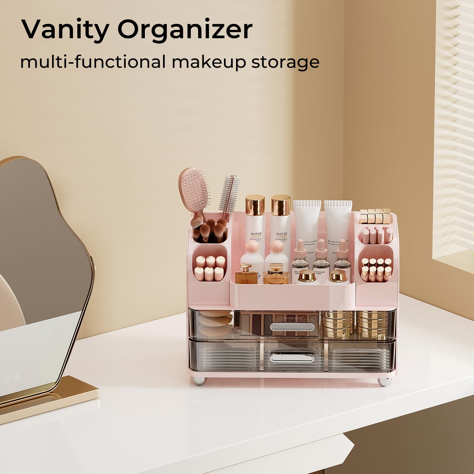 UFORU Finitions disponibles: coiffeuse rose pour décor assorti.