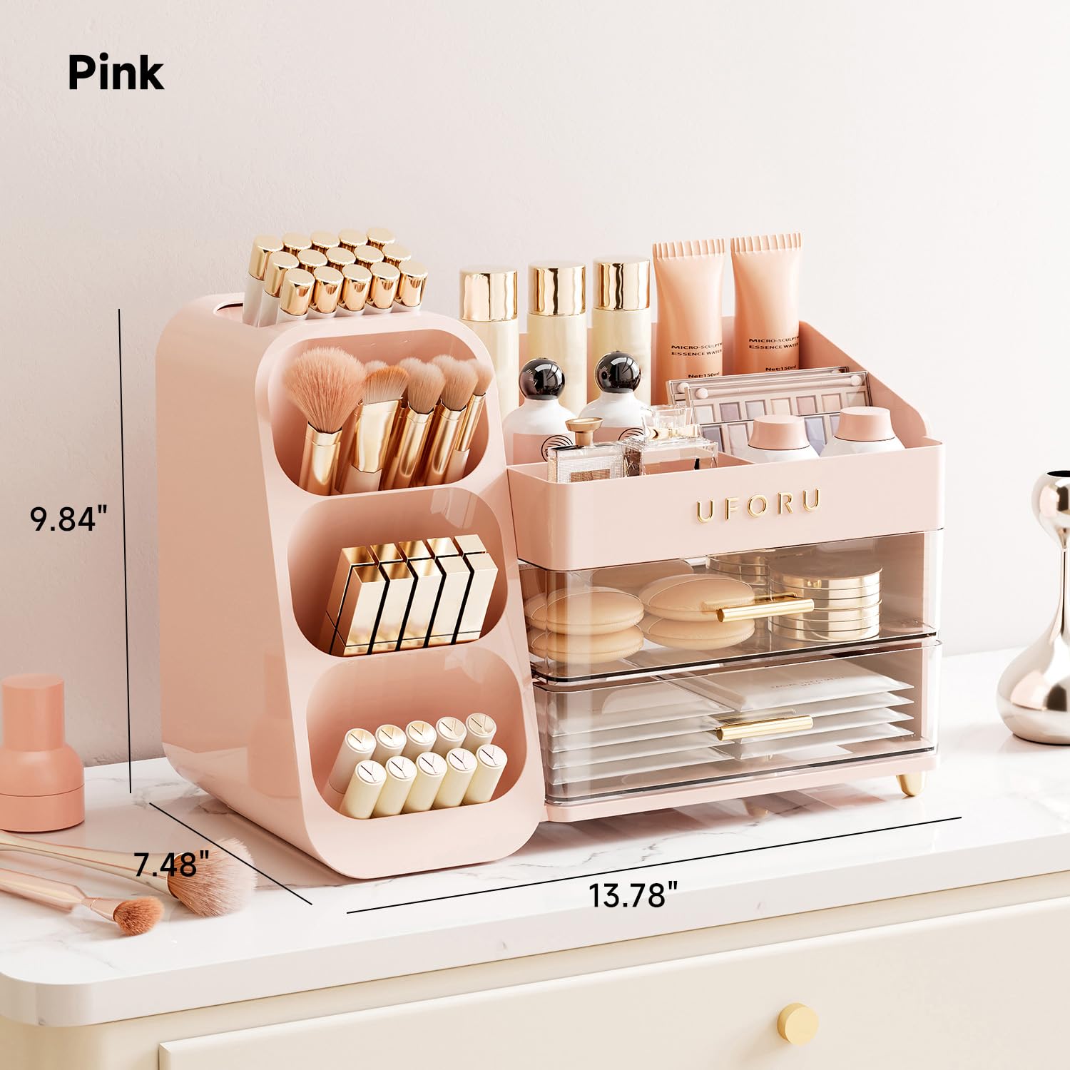 UFORU rangement visage et pinceaux — facilite les routines beauté quotidiennes.