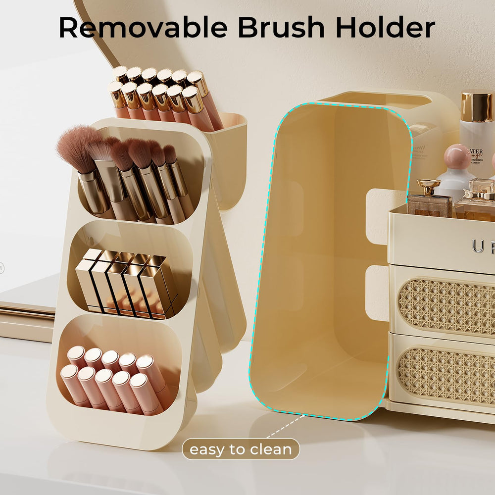 UFORU Rangement maquillage spacieux, tiroirs utiles pour plusieurs produits
