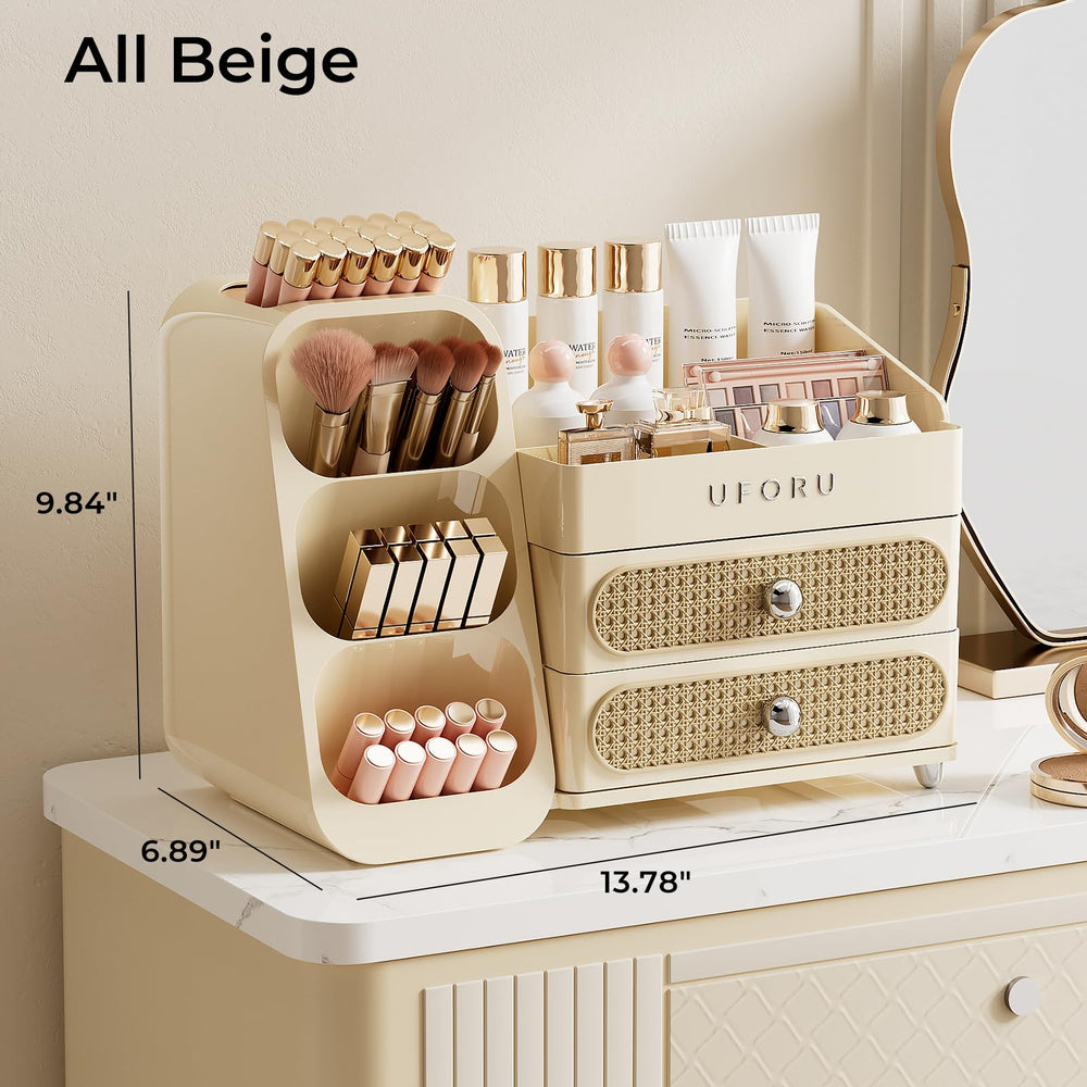UFORU Rangement soins visage avec tiroirs, organisation efficace pour routine quotidienne