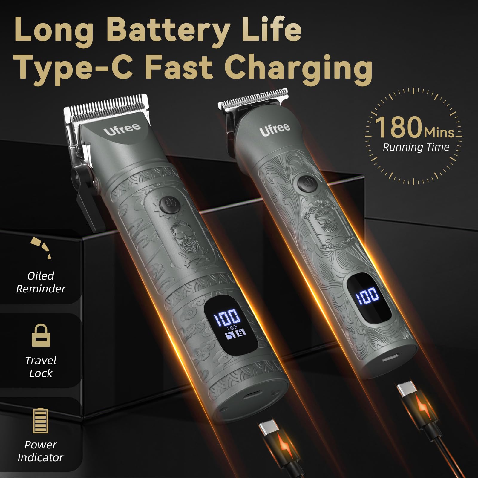 Ufree Charge rapide Type-C et batterie longue durée pour déplacements