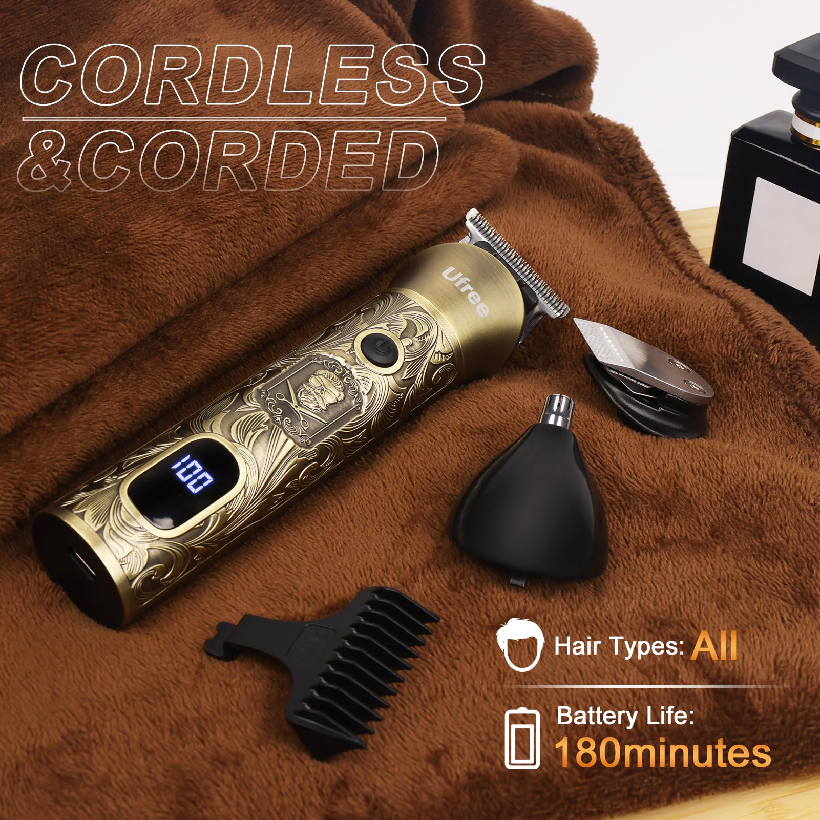 Coffret cadeau Ufree grooming complet prêt à offrir.