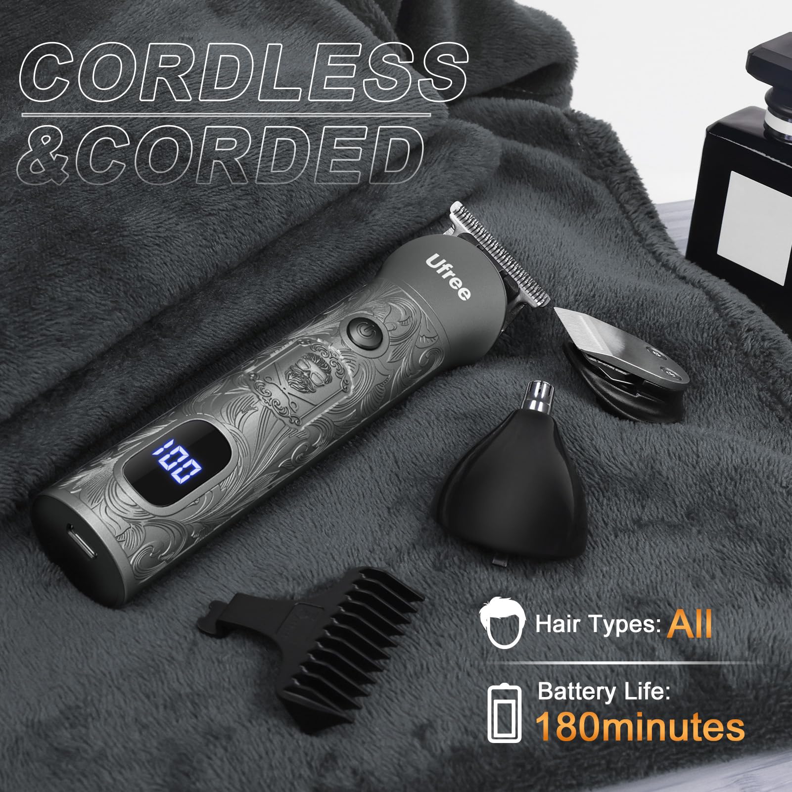 Ufree Coffret cadeau élégant pour soins de barbe et visage