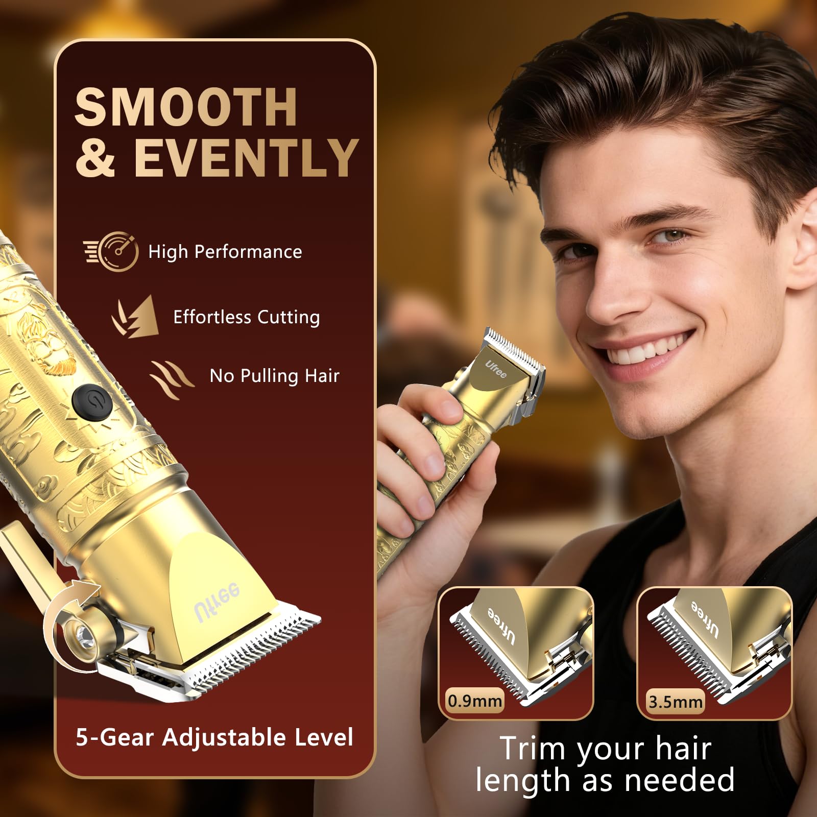 Ufree ensemble barbe accessoires: multipose pour barbe nette et bien définie.