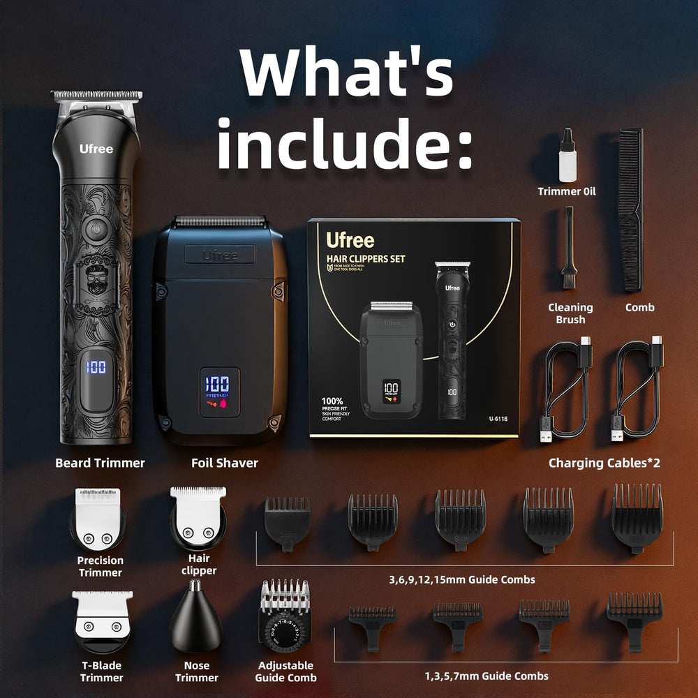 Kit accessoires barbe et cheveux Ufree pour personnaliser le style.