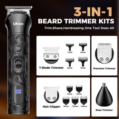 Tondeuse barbe Ufree à 4 têtes pour un style polyvalent.