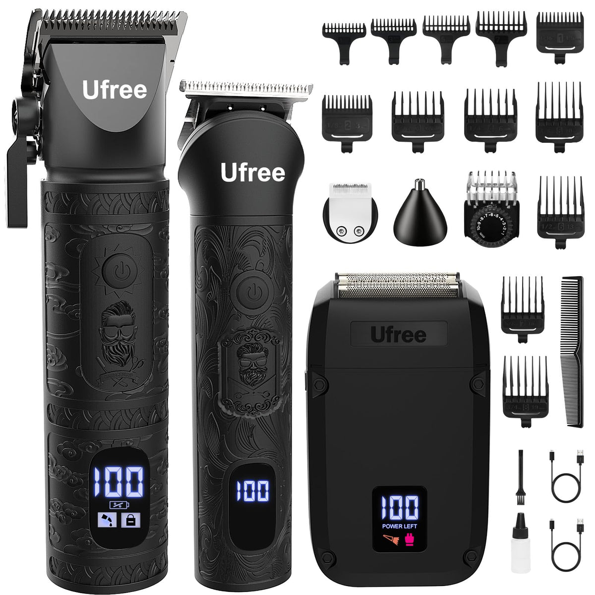 Ufree tondeuse homme moteur 6500rpm pour coupe rapide et précise