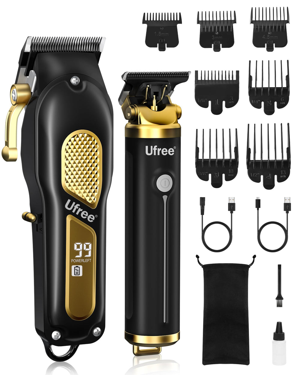 Ufree tondeuse professionnelle sans fil en action offrant une coupe précise et silencieuse