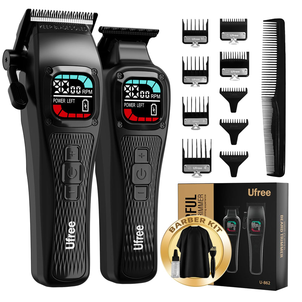 Tondeuses professionnelles Ufree pour homme – ensemble complet pour coupe précise à domicile.