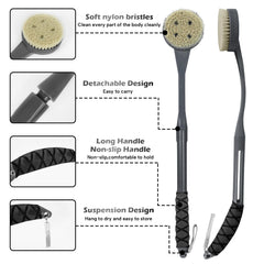 Brosse de dos UHIAGREE à manche courbe – prise en main confortable.