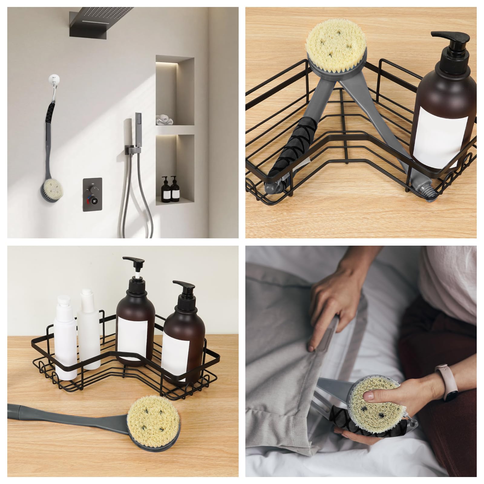 Brosse de douche UHIAGREE – utilisation quotidienne recommandée et pratique.
