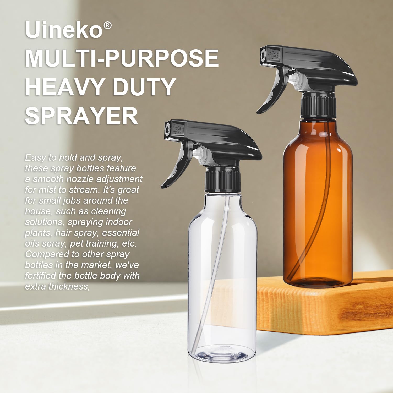 Uineko spray sans BPA respectant l'environnement, usage répété.