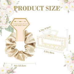 Uintoon kit EVJF chouchou satin, cadeau élégant pour les témoins.