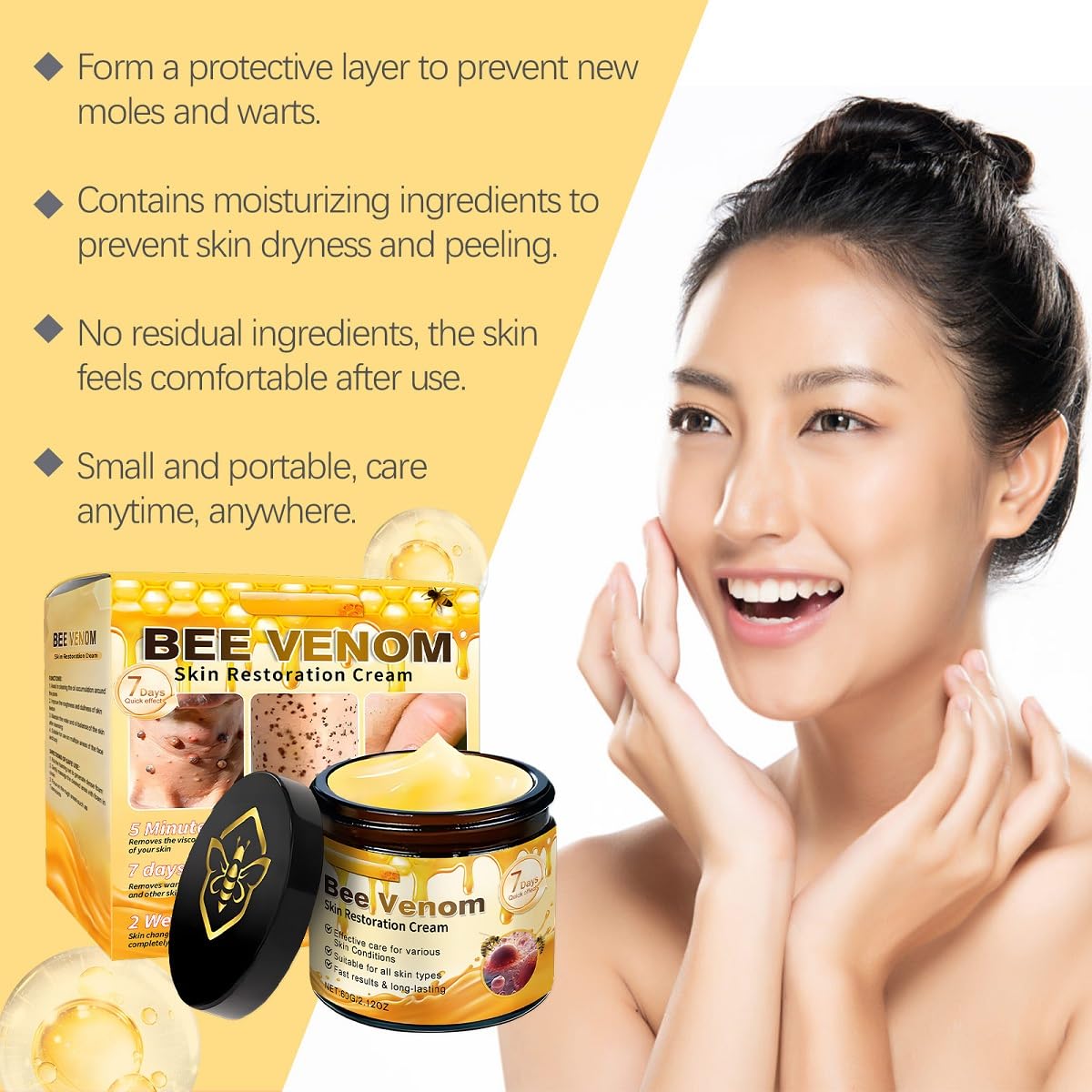 UKDVRL Crème Venin Abeille – hydratation en profondeur pour peau souple.