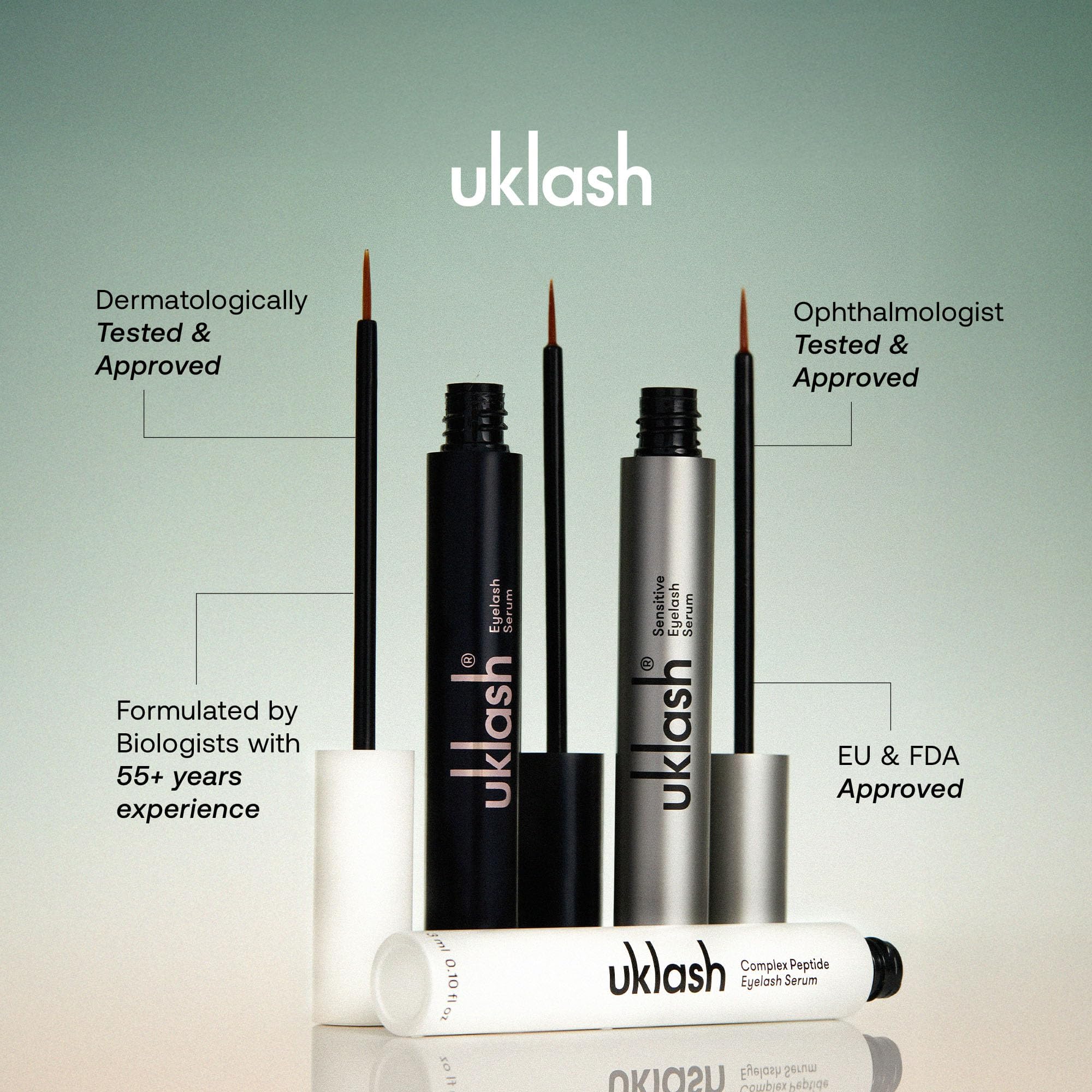 UKLASH Sérum Compatible Lentilles: sûr avec extensions et lentilles