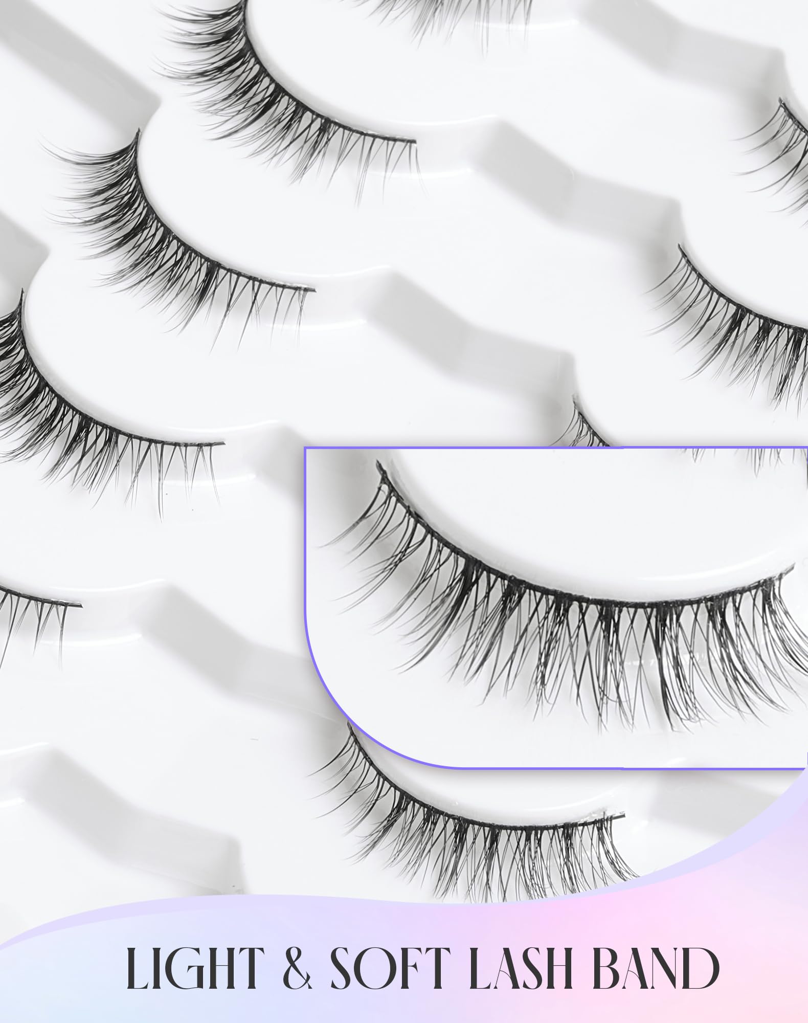 Ukrizi Cils Doux Synthetiques Bande Mince, confort et naturel.
