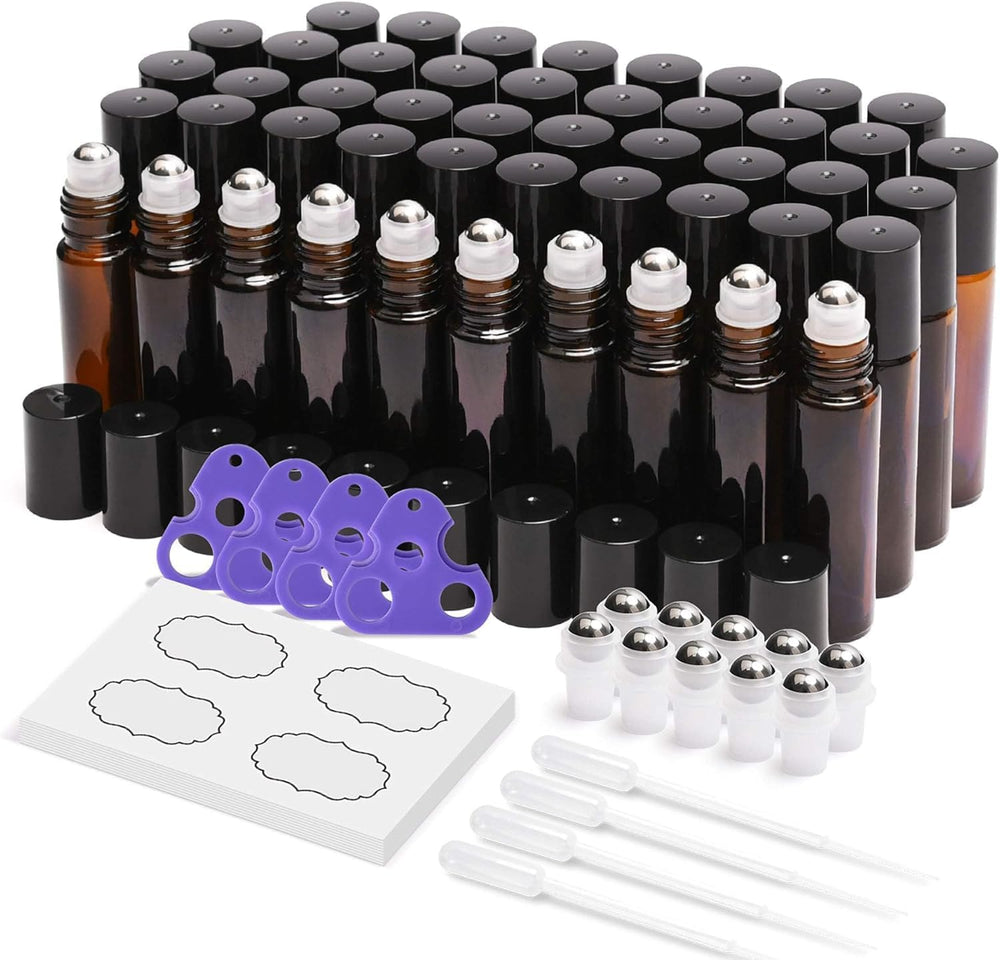 ULG bouteilles roll-on 10ml en verre ambré, protection UV pour huiles essentielles