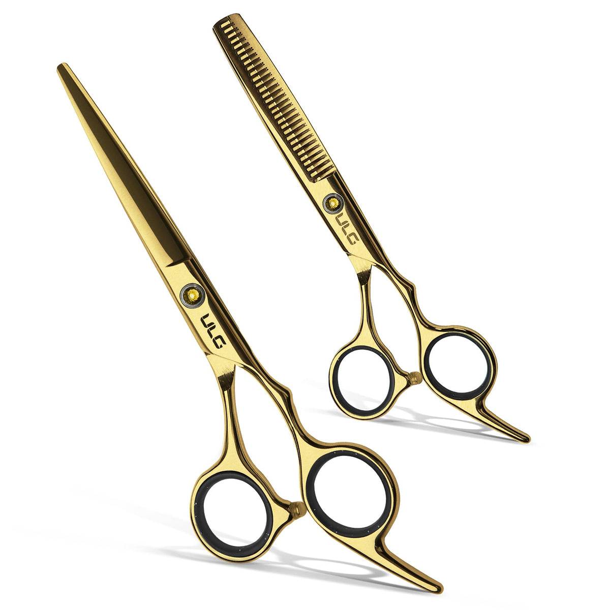 ULG ciseaux-cheveux 6,5 pouces dorés pour une coupe précise et nette