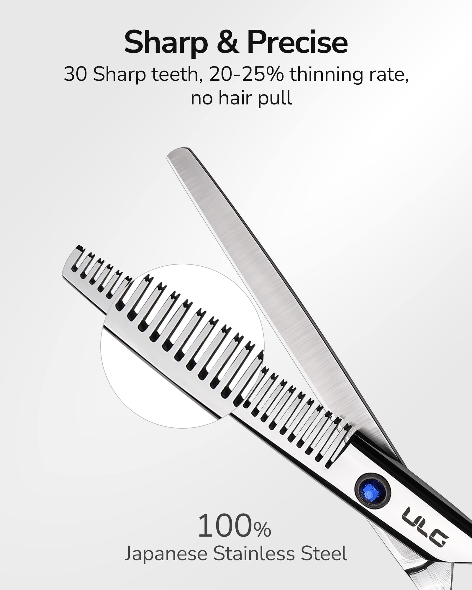 ULG ciseaux dents texturantes bleu diamant pour texture rapide