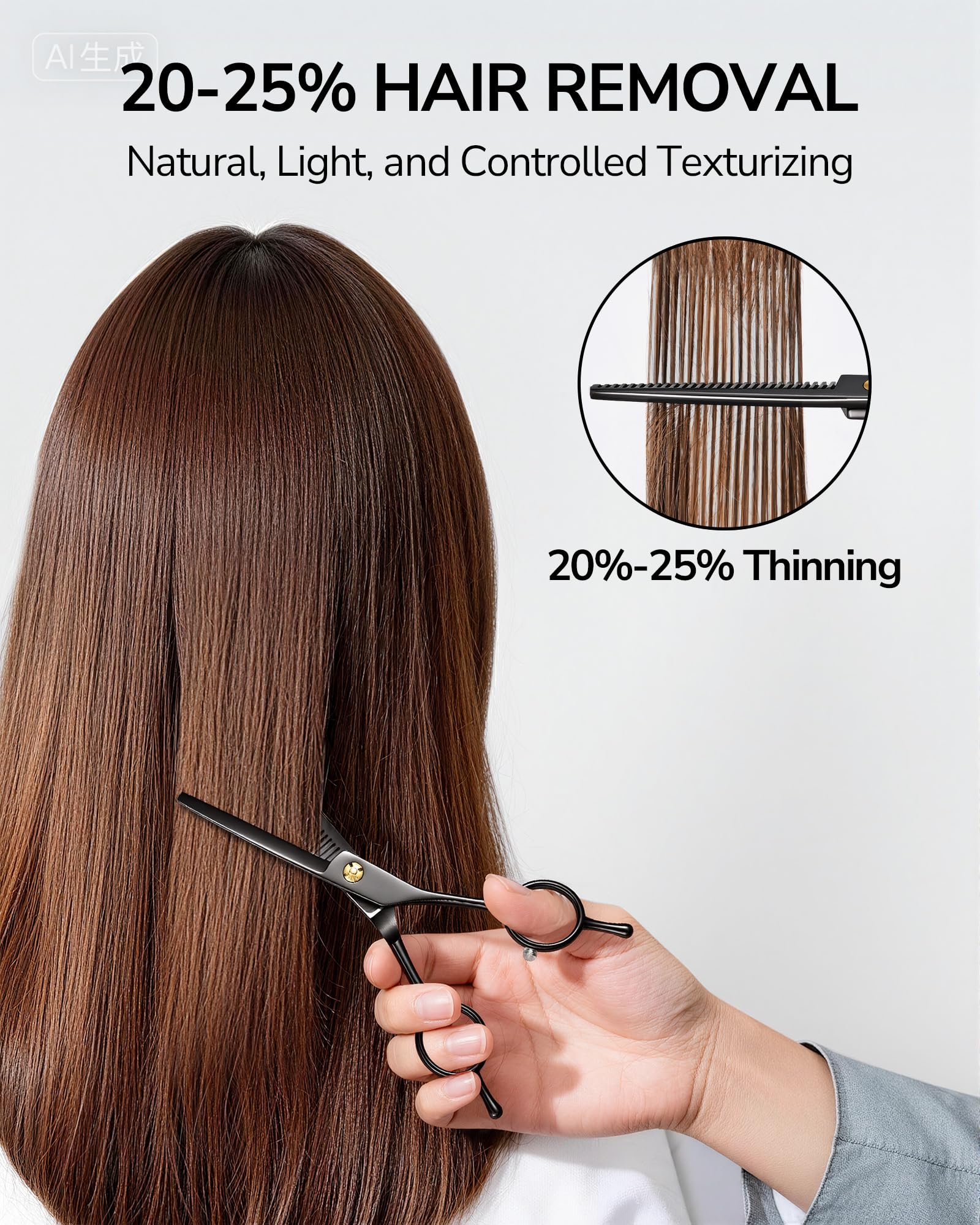ULG ciseaux texturage – manches ergonomiques pour prise en main confortable
