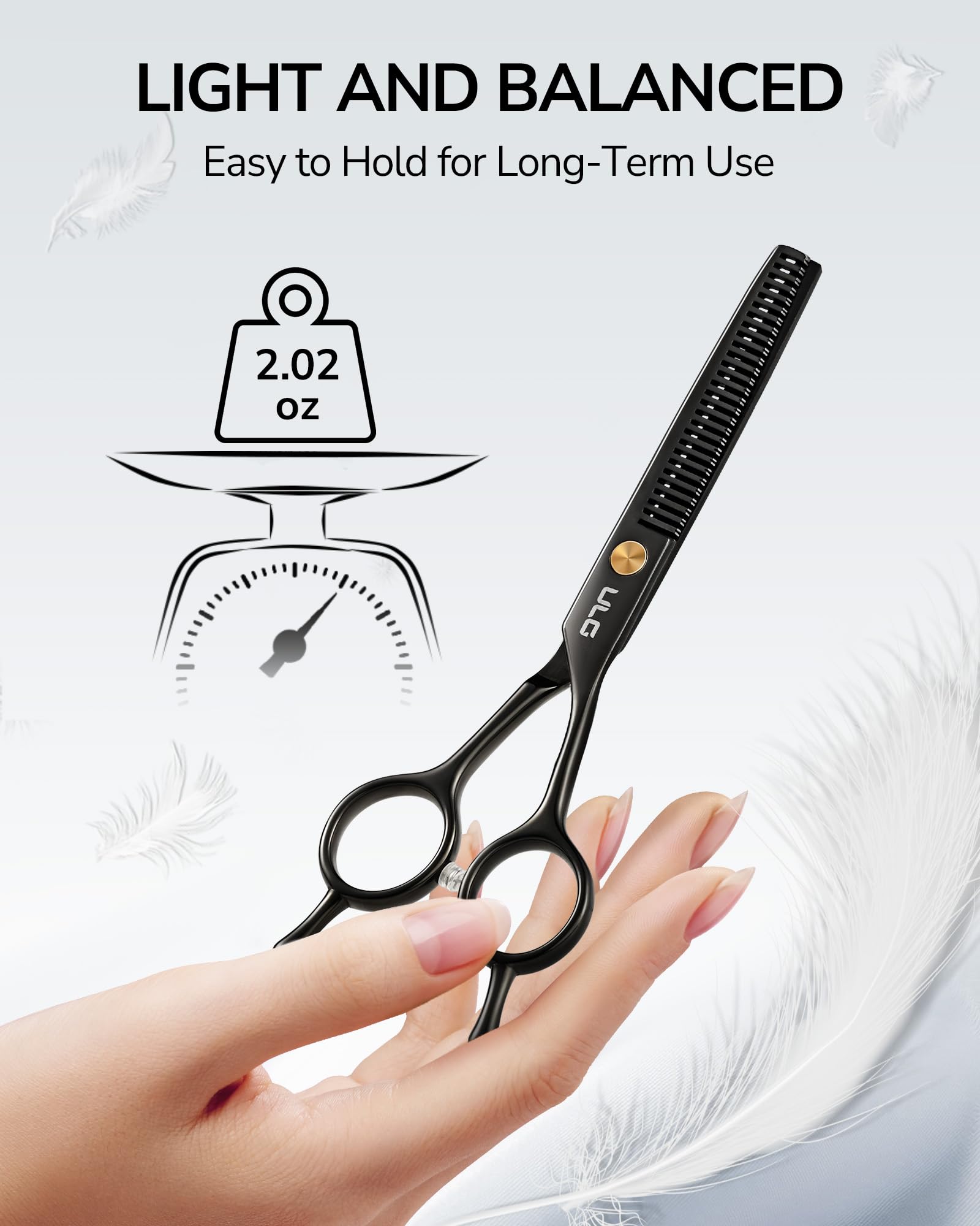 ULG ciseaux texturage – usage polyvalent: cheveux, barbe et toilettage animalier